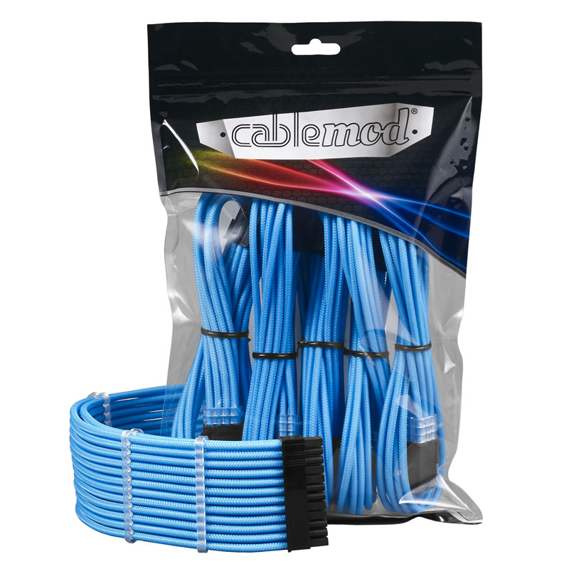 CableMod PRO ModMesh Cable Extension Kit - Light Blue | OcUK