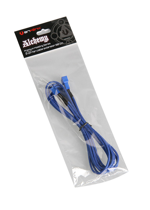 BitFenix - BitFenix Alchemy 3-Pin Extension 90cm - sleeved blue/blue