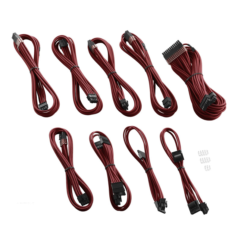 CableMod - CableMod PRO ModMesh C-Series AXi, HXi & RM Cable Kit - Burgundy (Yellow Label)
