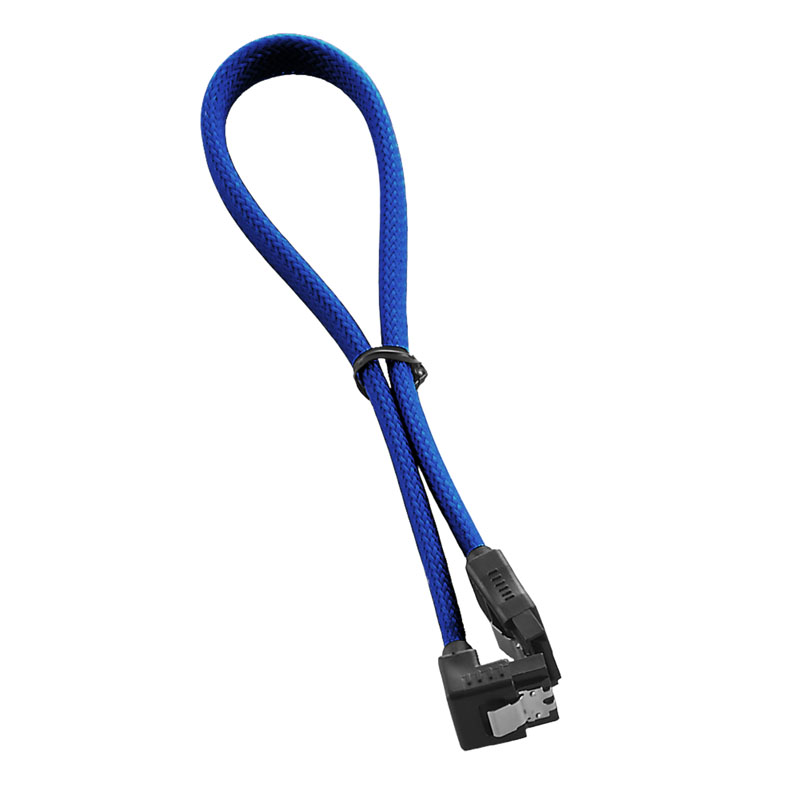 CableMod - CableMod ModMesh Right Angle SATA 3 Cable 30cm - Blue