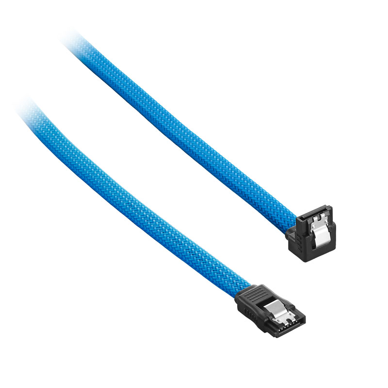 CableMod - CableMod ModMesh Right Angle SATA 3 Cable 30cm - Light Blue