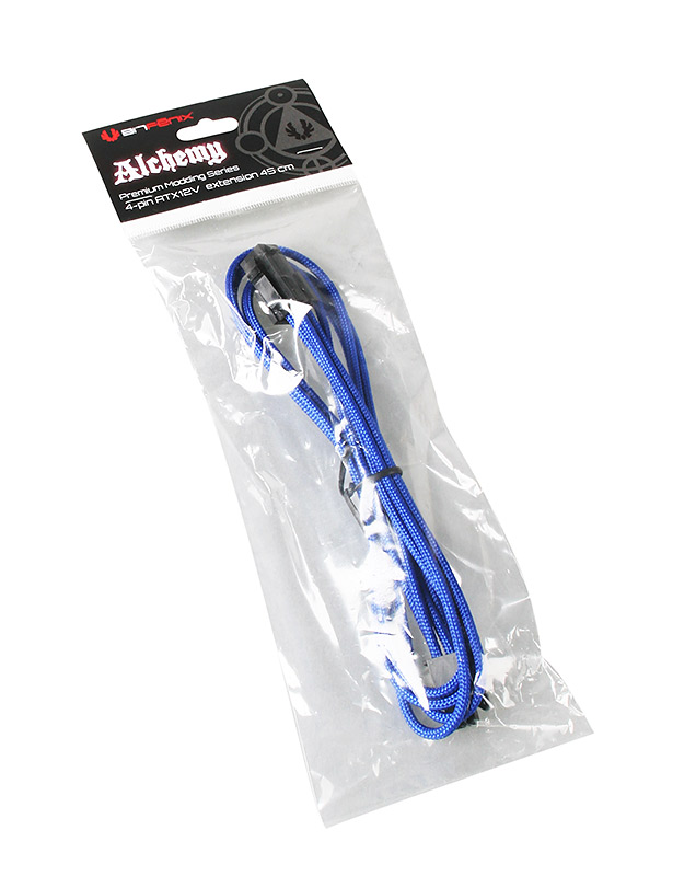 BitFenix - BitFenix Alchemy 4-Pin ATX12V Extension 45cm - sleeved blue/black