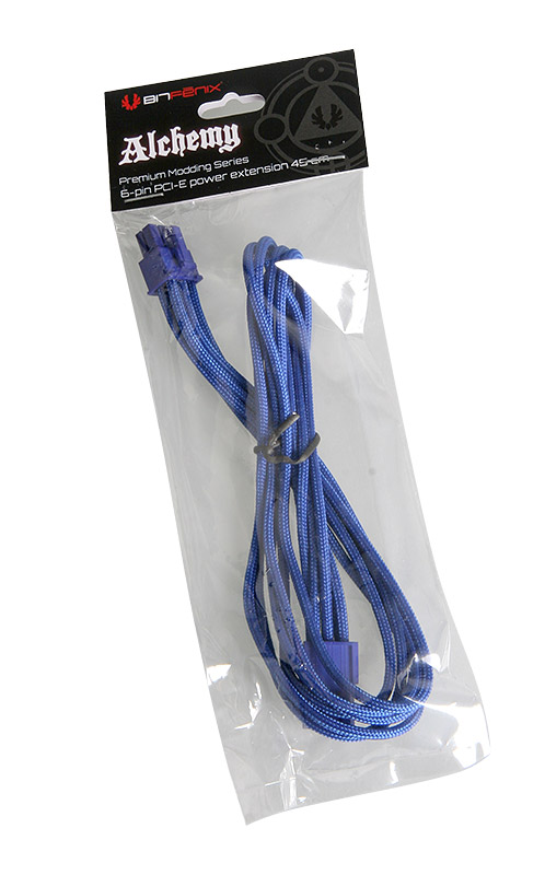 BitFenix - BitFenix Alchemy 6Pin PCIe Extension 45cm - sleeved blue/blue