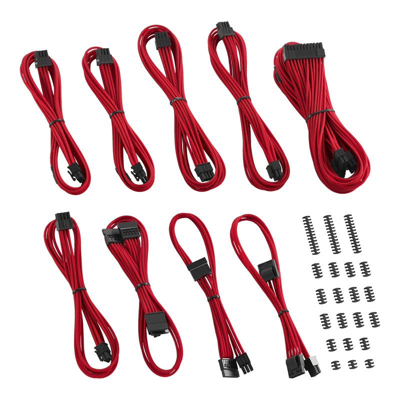 CableMod Classic ModMesh C-Series Cable Kit Corsair AXi, HXi & RM (Yellow Label) - Red