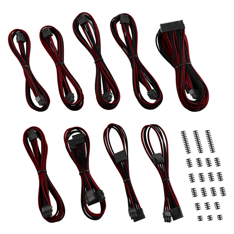 CableMod - CableMod Classic ModMesh C-Series Cable Kit Corsair AXi, HXi & RM (Yellow Label) - Black/Red