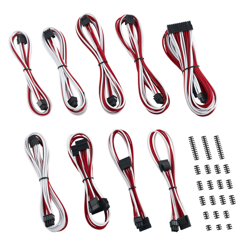 CableMod Classic ModMesh C-Series Cable Kit Corsair RMi, RMx & RM (Black Label) - White/Red