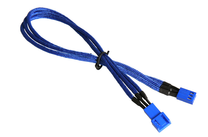 BitFenix - BitFenix Alchemy 3-Pin Extension 30cm - sleeved blue/blue
