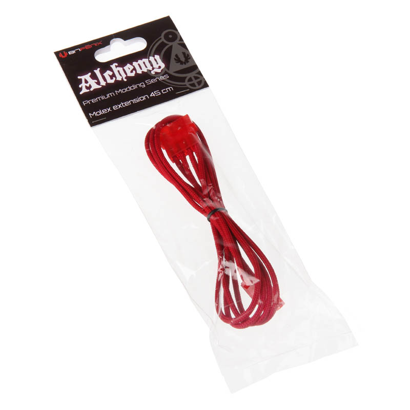 BitFenix - BitFenix Alchemy Molex Extension 45cm - sleeved red/red
