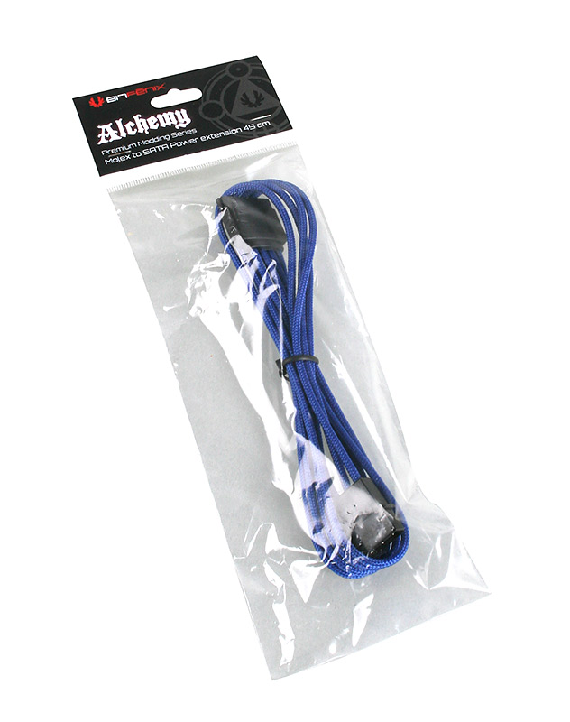 BitFenix - BitFenix Alchemy Molex to SATA Adapter 45 cm - sleeved blue/black