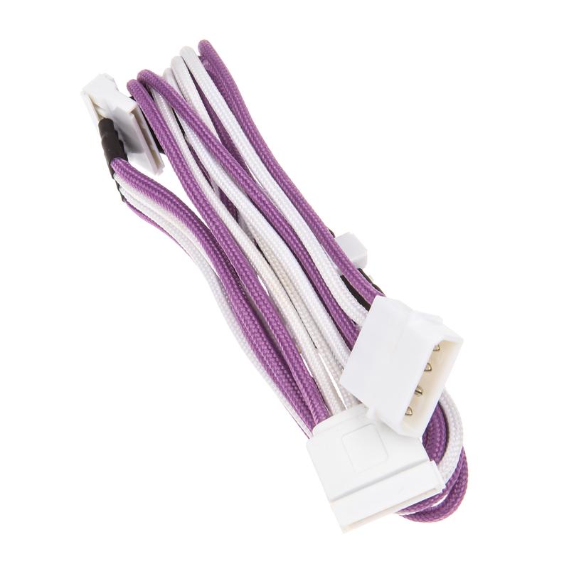 BitFenix - BitFenix Alchemy Molex 4x SATA Adapter 20 cm - sleeved  Purple / White / White
