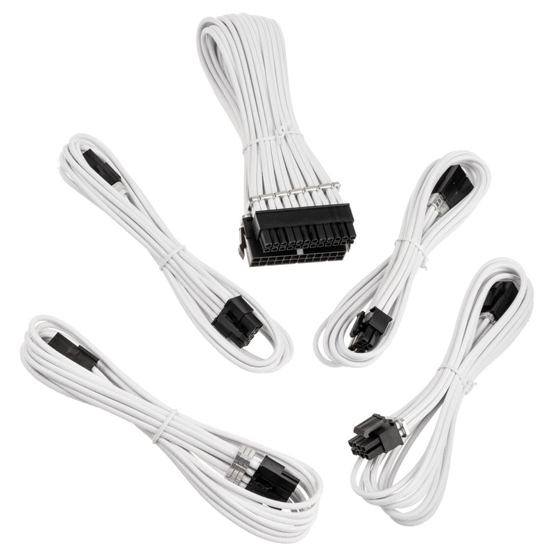 BitFenix - BitFenix Alchemy 3 x 8-pin PCIe extension 45cm, Sleeved Cable Kit – white