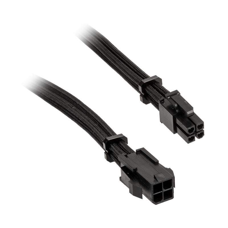 BitFenix Alchemy 4-pin ATX12V extension cable, 45cm, sleeved – black 