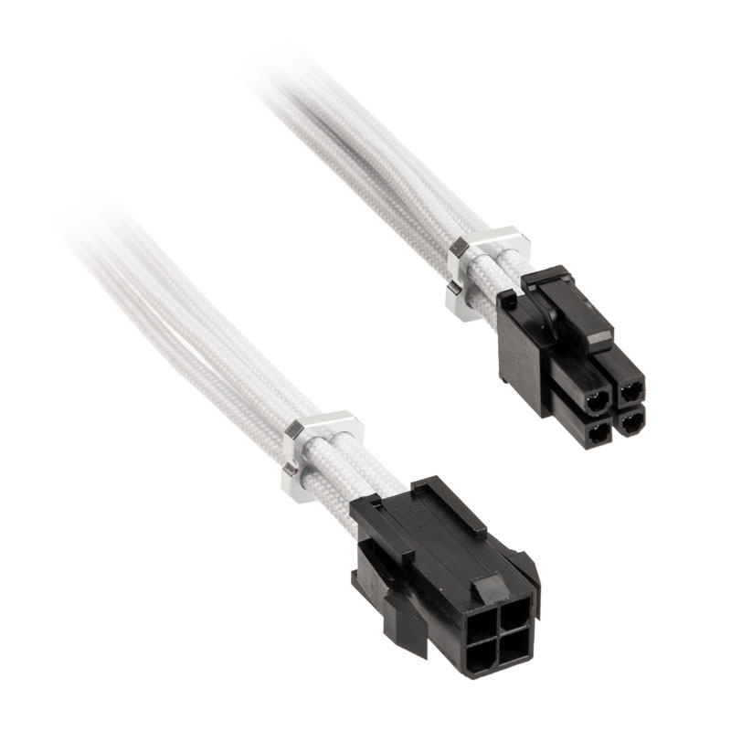 BitFenix - BitFenix Alchemy 4-pin ATX12V extension cable, 45cm, sleeved – white