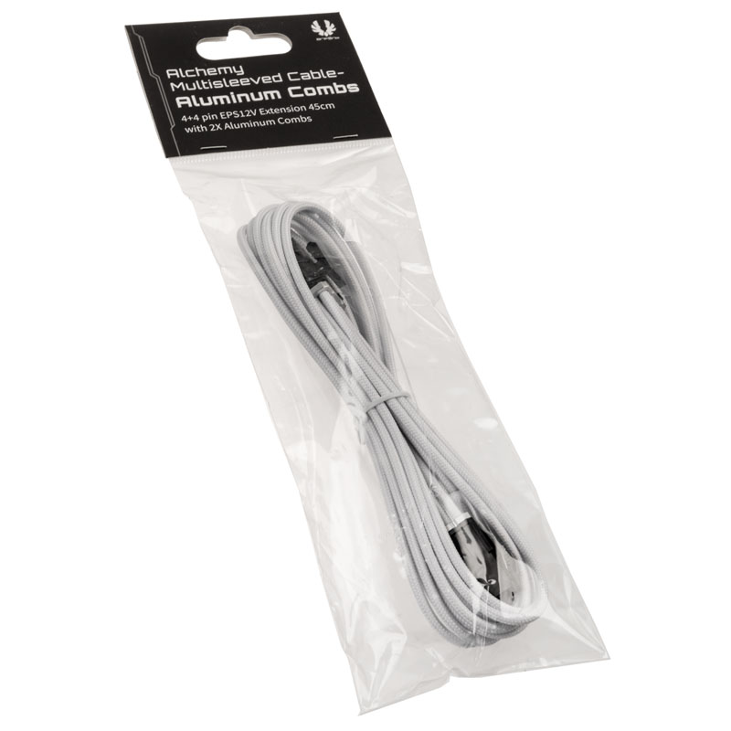 BitFenix - BitFenix Alchemy 4 + 4-pin EPS12V extension cable, 45cm, sleeved – white 