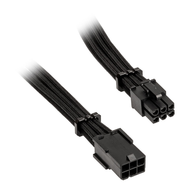 BitFenix - BitFenix Alchemy 6-pin PCIe extension cable, 45cm, sleeved – black