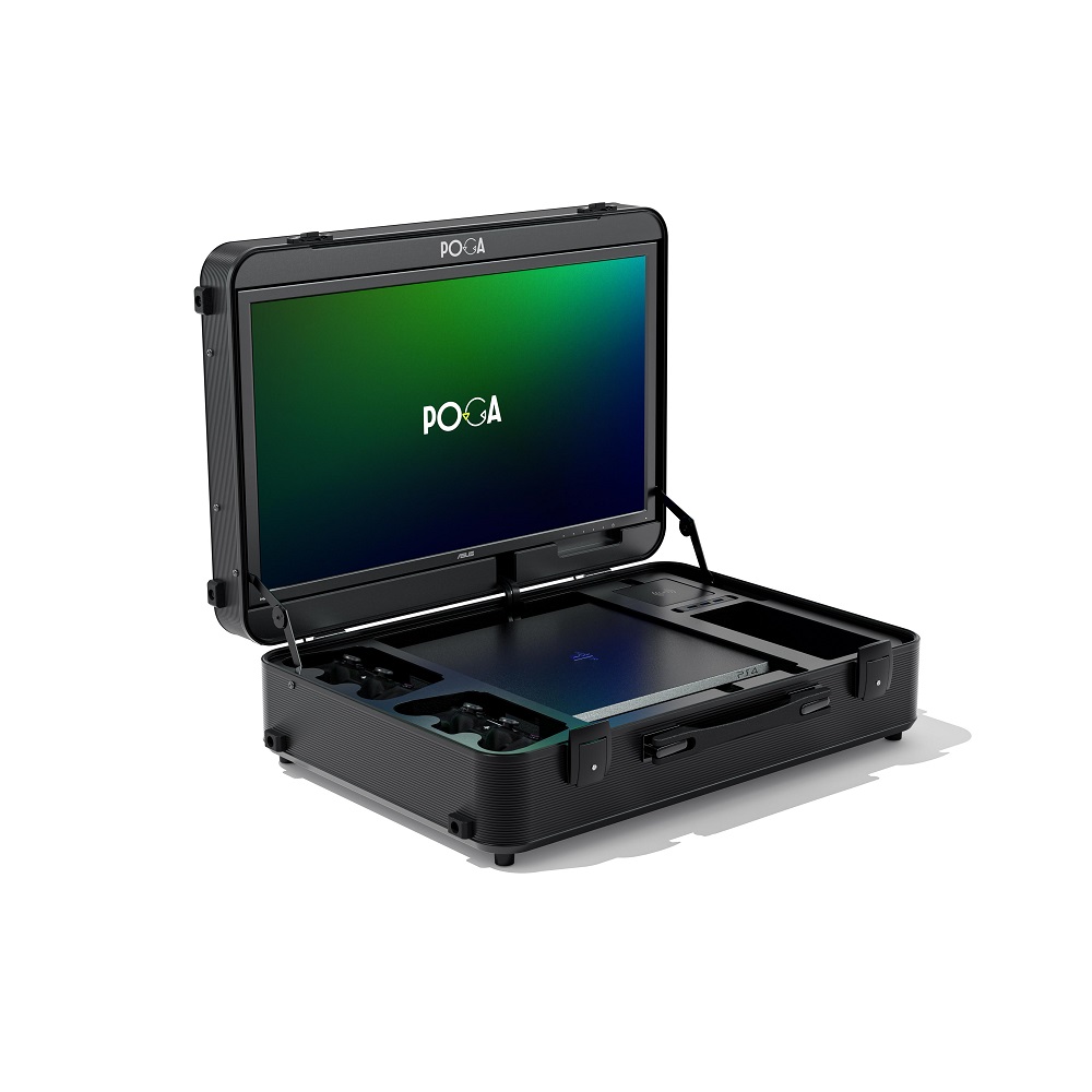 Indi Gaming - Indi Gaming POGA Pro Black Portable Console Case with Monitor - PS4 Pro UK