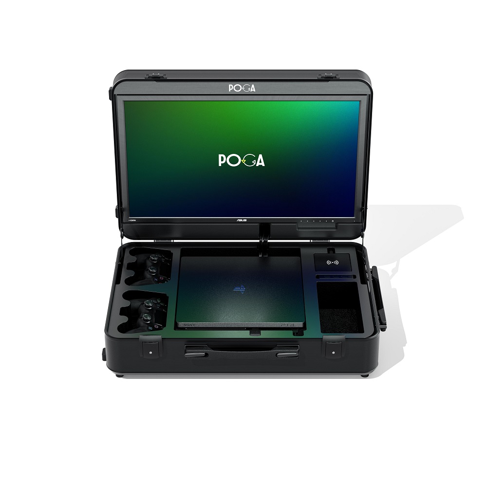 Indi Gaming POGA Pro Black Portable Console Case with Monitor - PS4 Pro UK