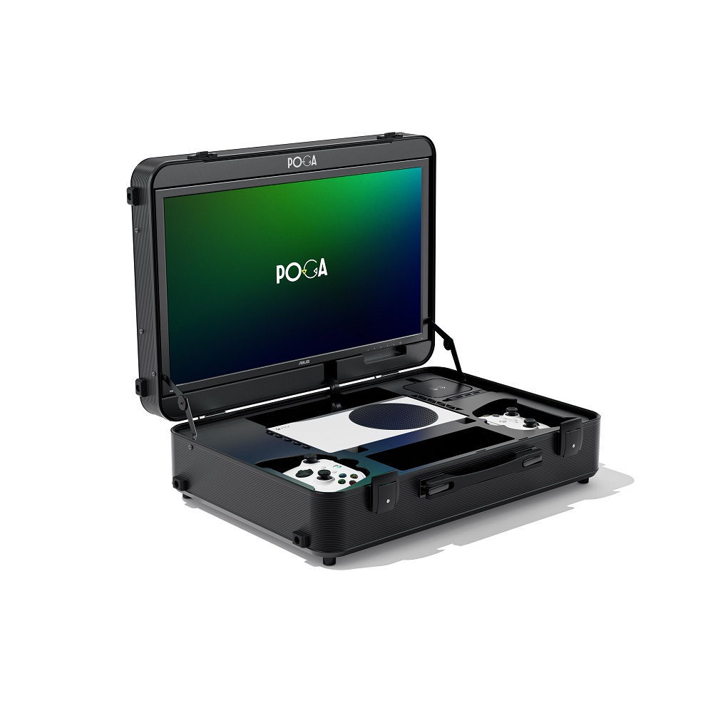 Indi Gaming - Indi Gaming POGA Pro Black Portable Console Case with Monitor - Xbox Series S UK