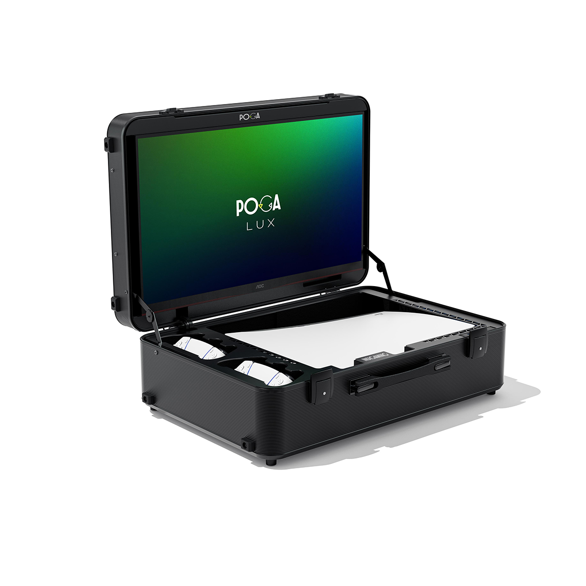 B Grade Indi Gaming POGA Lux Black Portable Console Case with Monitor - PS5 UK (PL2B010)