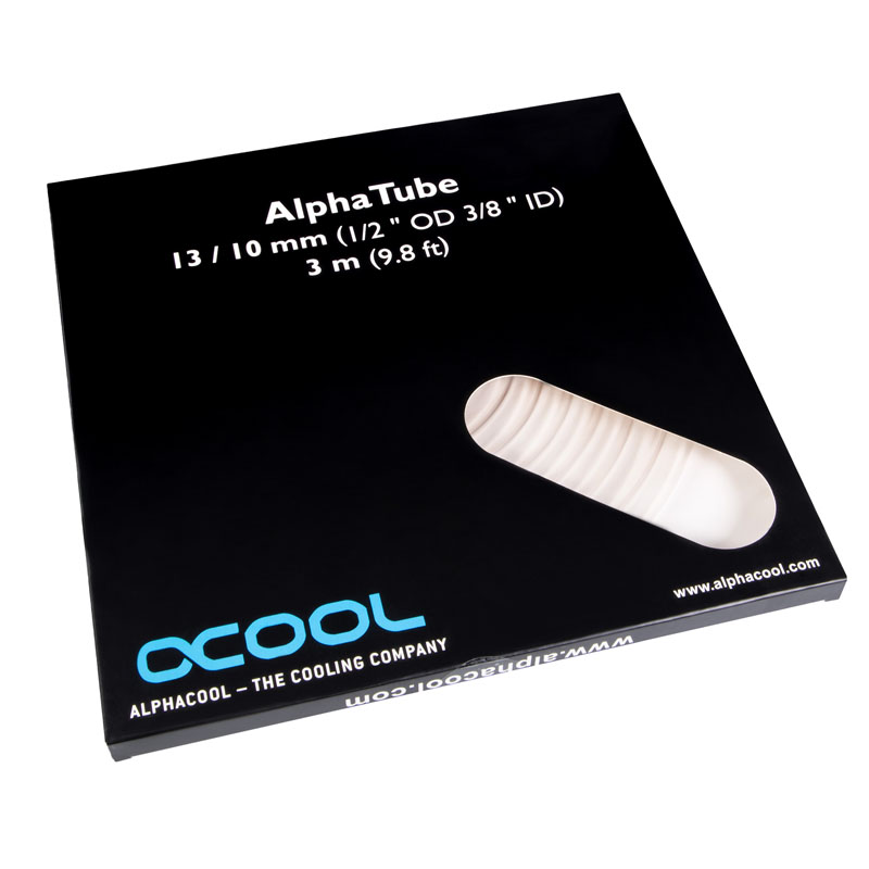 Alphacool - Alphacool Soft Tubing 13/10 (3/8ID) - Ultra Clear 3m