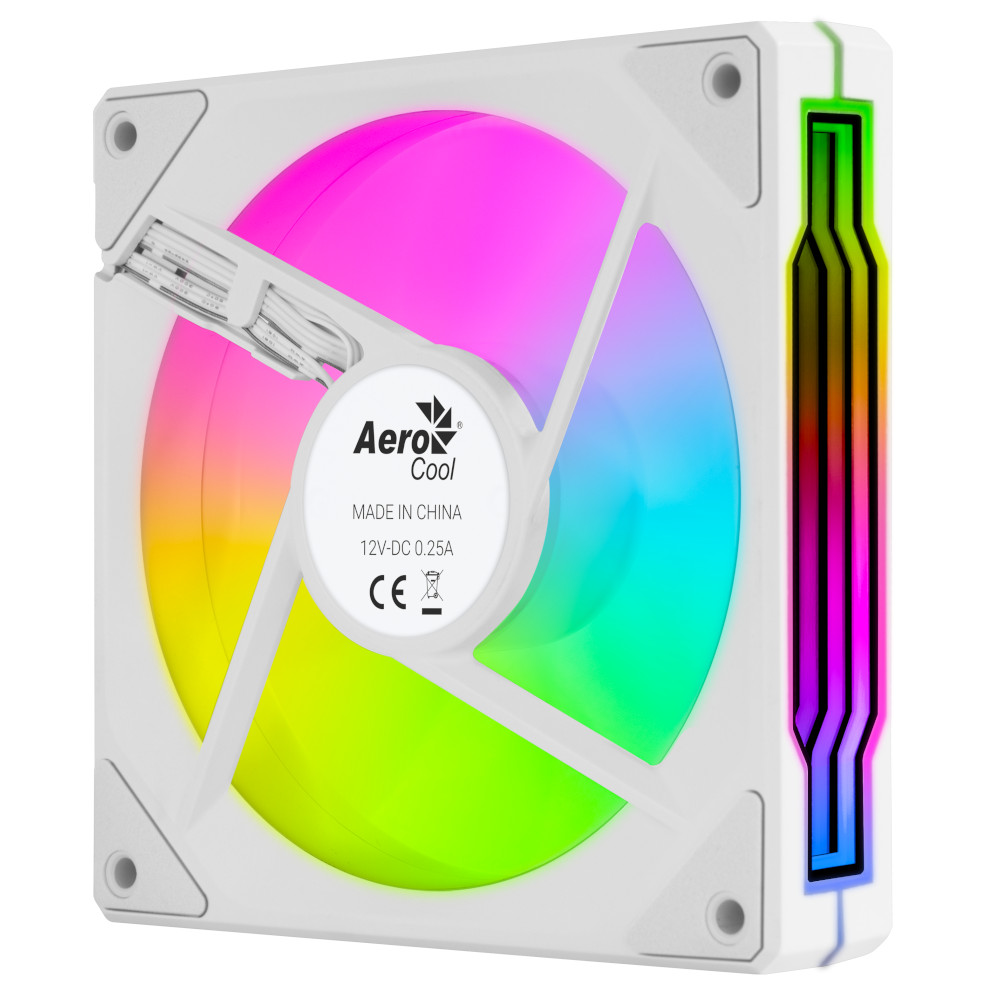 Aerocool - Aerocool Phantom M-3R Reverse Flow ARGB White LED Fan - 120mm