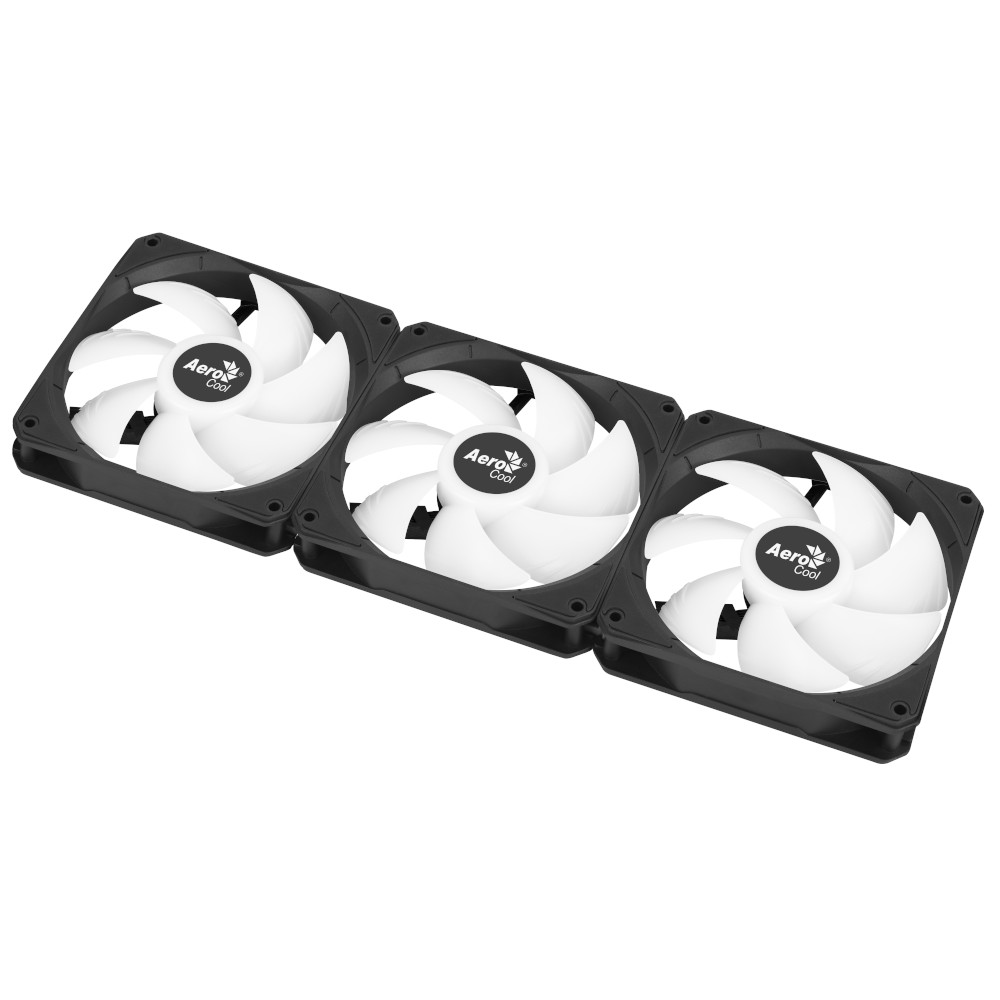 Aerocool - Aerocool Link 3-Pack Easy Connect ARGB Black Fan - 120mm