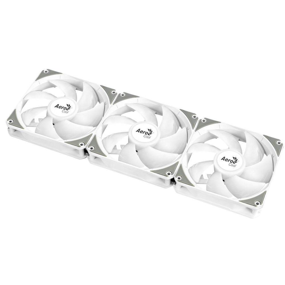 Aerocool - Aerocool Link 3-Pack Easy Connect ARGB White Fan - 120mm