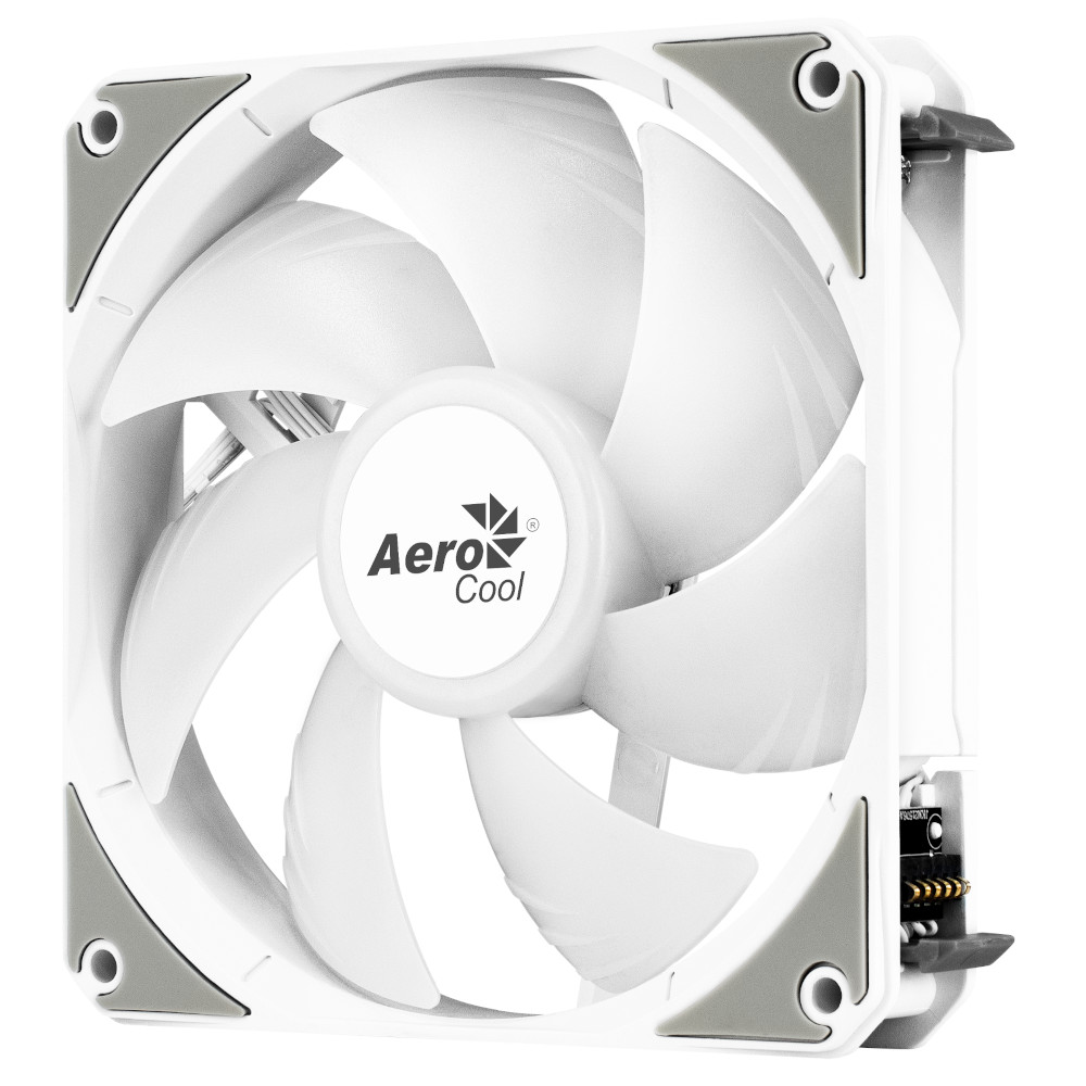 Aerocool - Aerocool Link 3-Pack Easy Connect ARGB White Fan - 120mm