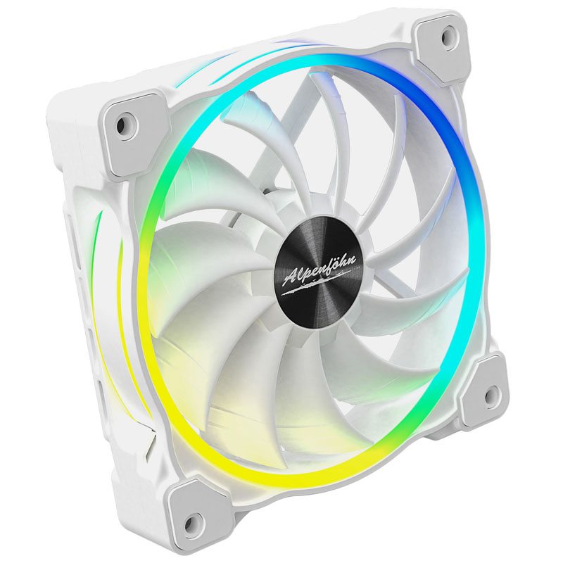 Alpenföhn Wing Boost 3 White 120mm Addressable RGB High Speed PWM Fan