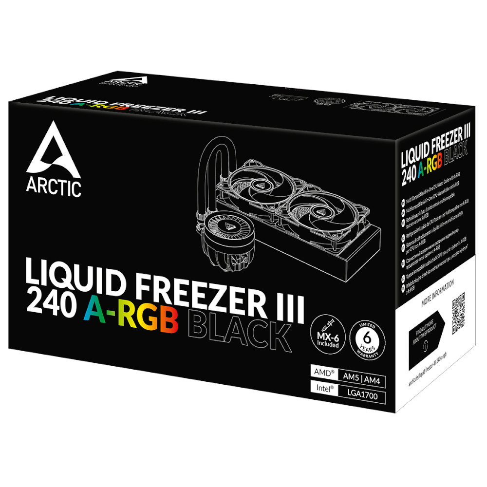 Arctic - Arctic Liquid Freezer III ARGB High Performance CPU Water Cooler - 240mm