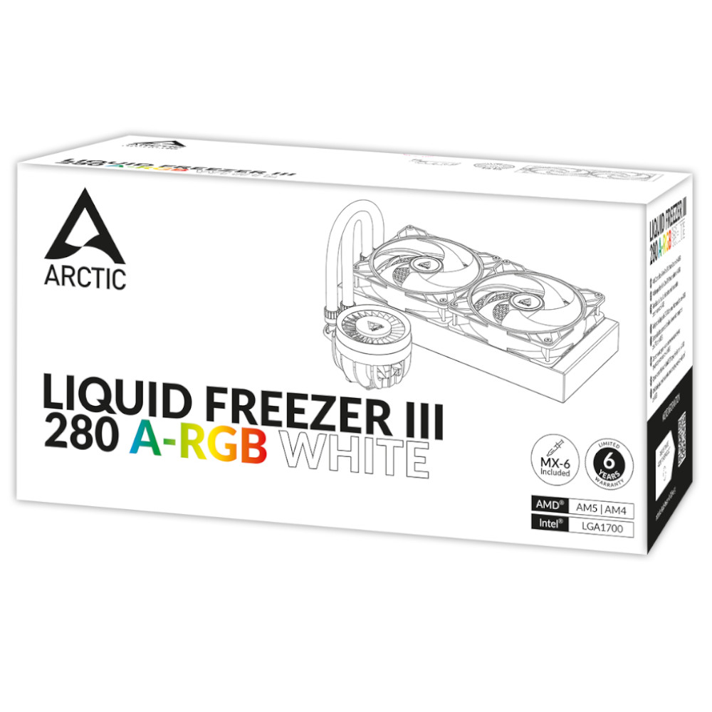 Arctic - Arctic Liquid Freezer III ARGB White High Performance CPU Water Cooler - 280mm