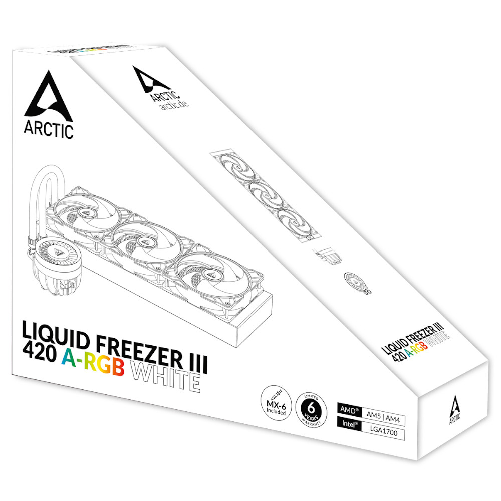 Arctic - Arctic Liquid Freezer III ARGB White High Performance CPU Water Cooler - 420mm