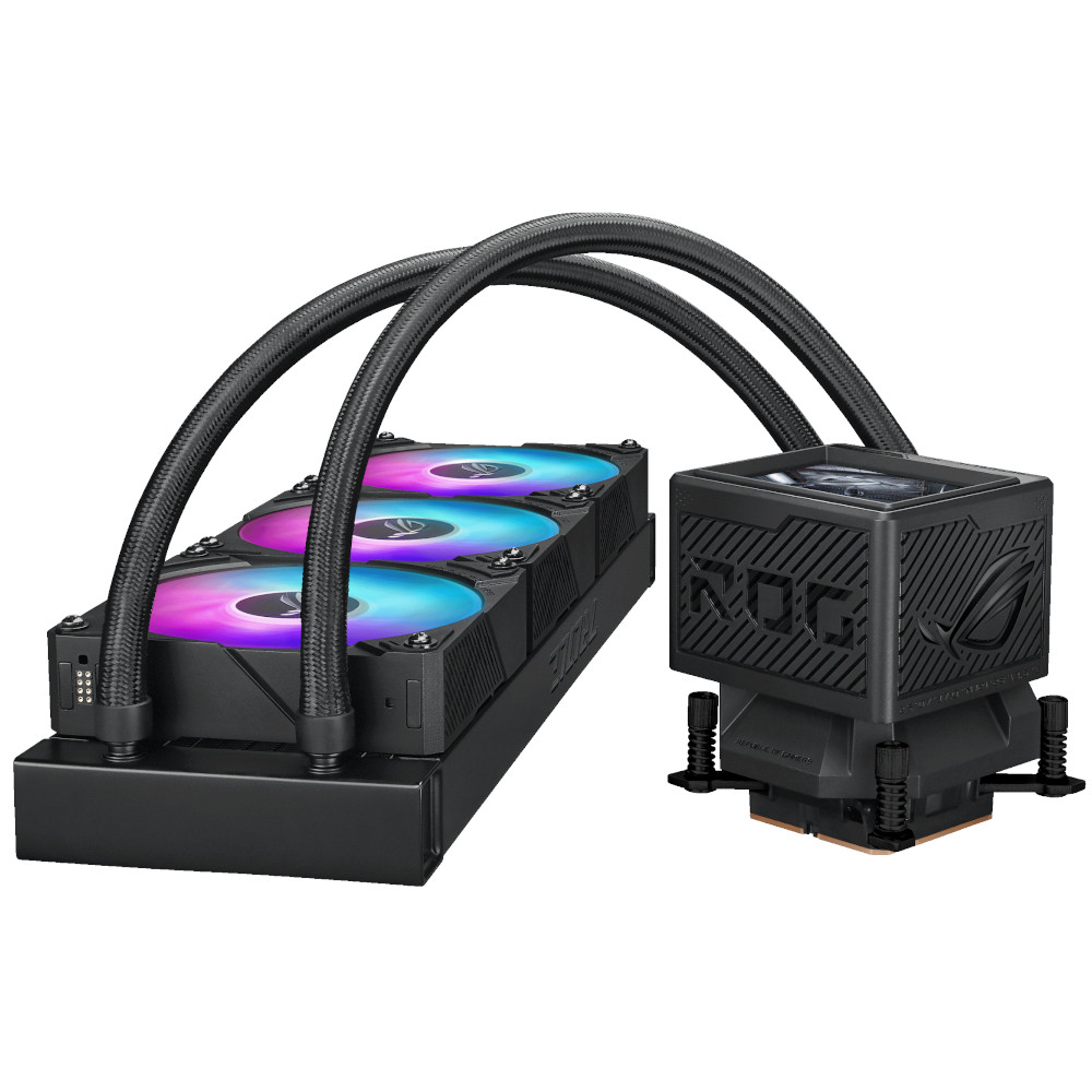 Asus - ASUS ROG Ryujin III 360 Extreme ARGB Performance AIO CPU Liquid Cooler with OLED