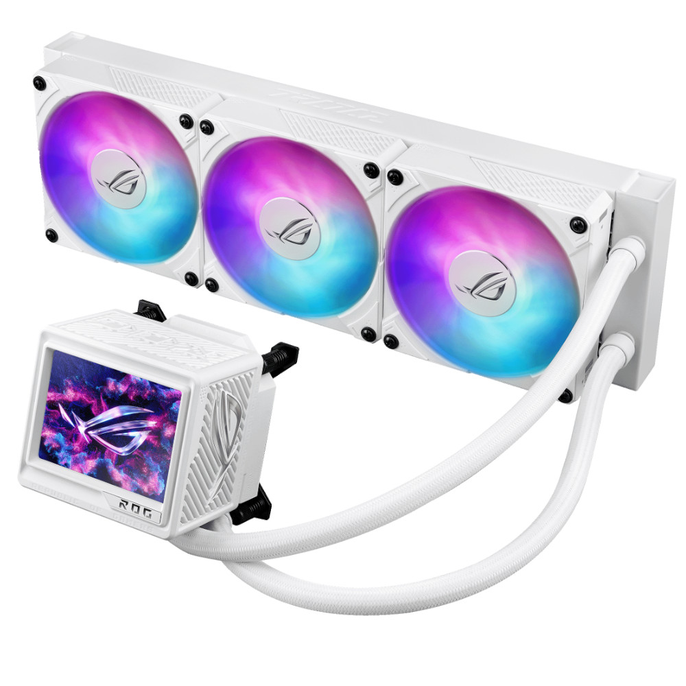 Asus - ASUS ROG Ryujin III 360 Extreme ARGB Performance AIO White CPU Liquid Cooler with OLED - 360mm