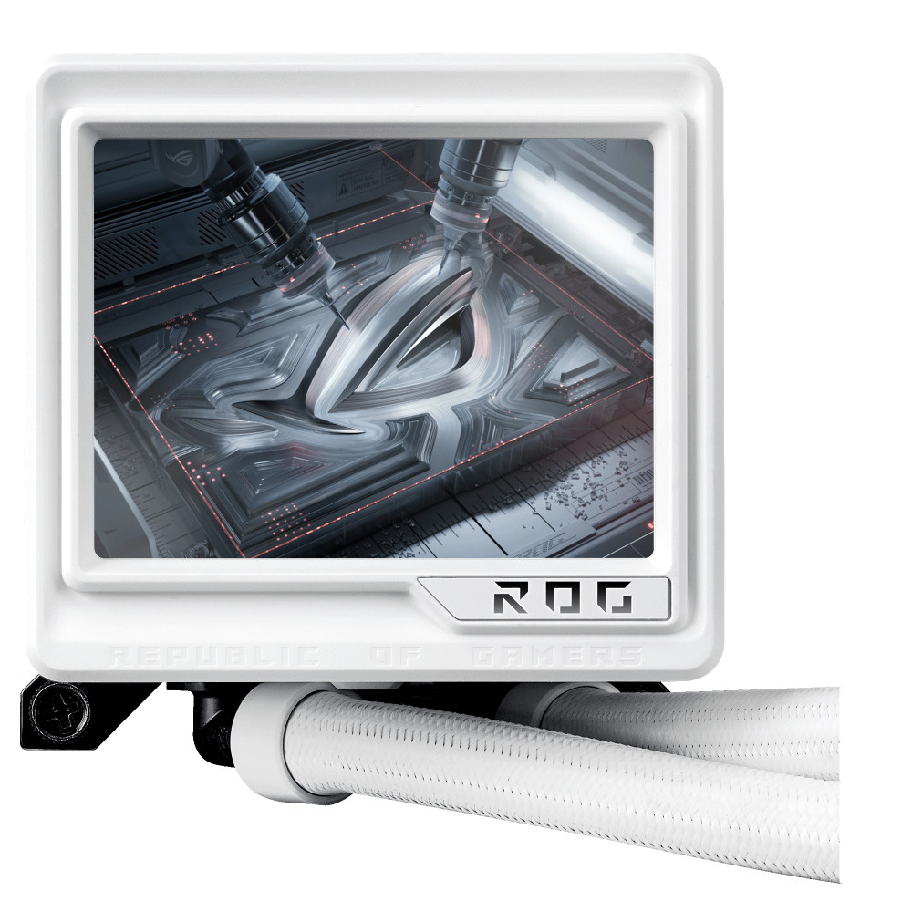 Asus - ASUS ROG Ryujin III 360 Extreme ARGB Performance AIO White CPU Liquid Cooler with OLED - 360mm