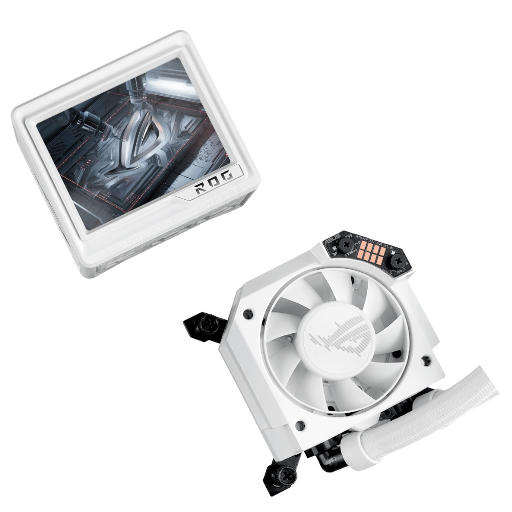 Asus - ASUS ROG Ryujin III 360 Extreme ARGB Performance AIO White CPU Liquid Cooler with OLED - 360mm