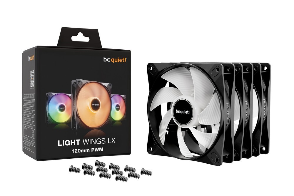 be quiet! - be quiet Light Wings LX ARGB 120mm PWM Triple Fan Pack - Black