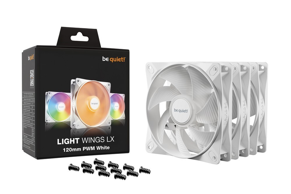 be quiet! - be quiet Light Wings LX ARGB 120mm PWM Triple Fan Pack - White