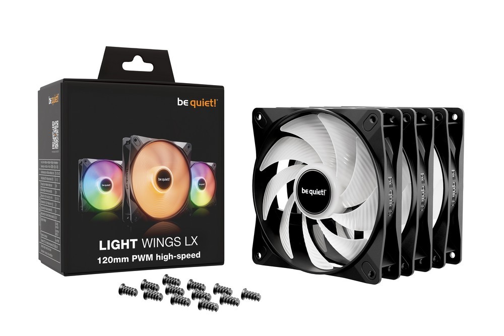 be quiet! - be quiet Light Wings LX ARGB 120mm PWM High Speed Triple Fan Pack - Black