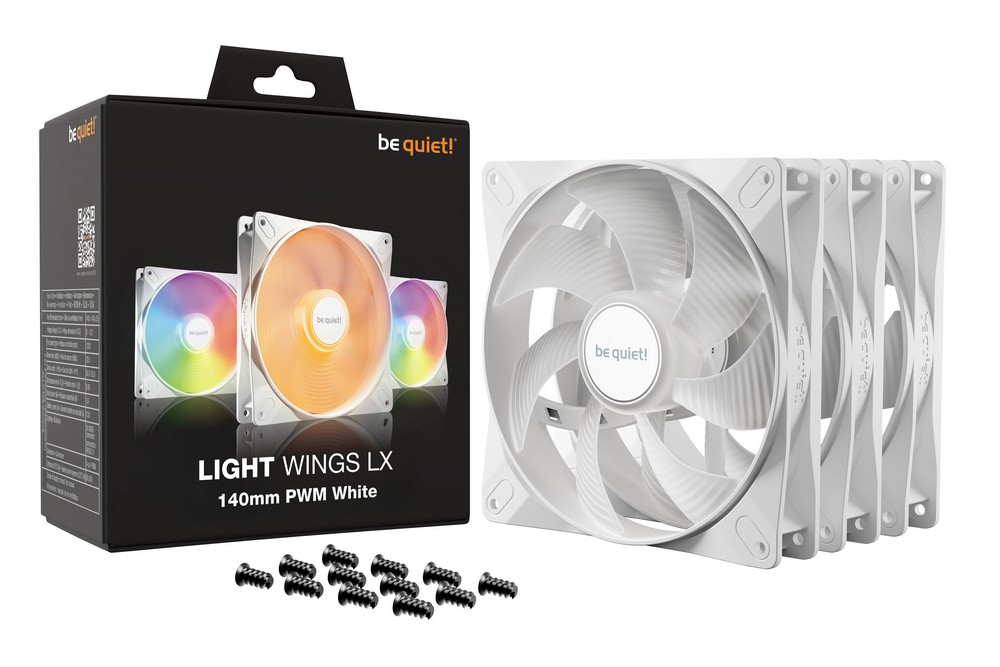 be quiet! - be quiet Light Wings LX ARGB 140mm PWM Triple Fan Pack - White