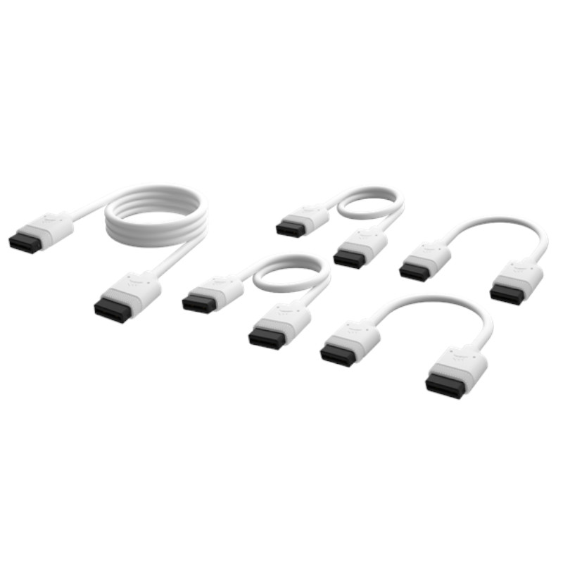 CORSAIR - CORSAIR iCUE LINK Cable Kit with Straight connectors, White