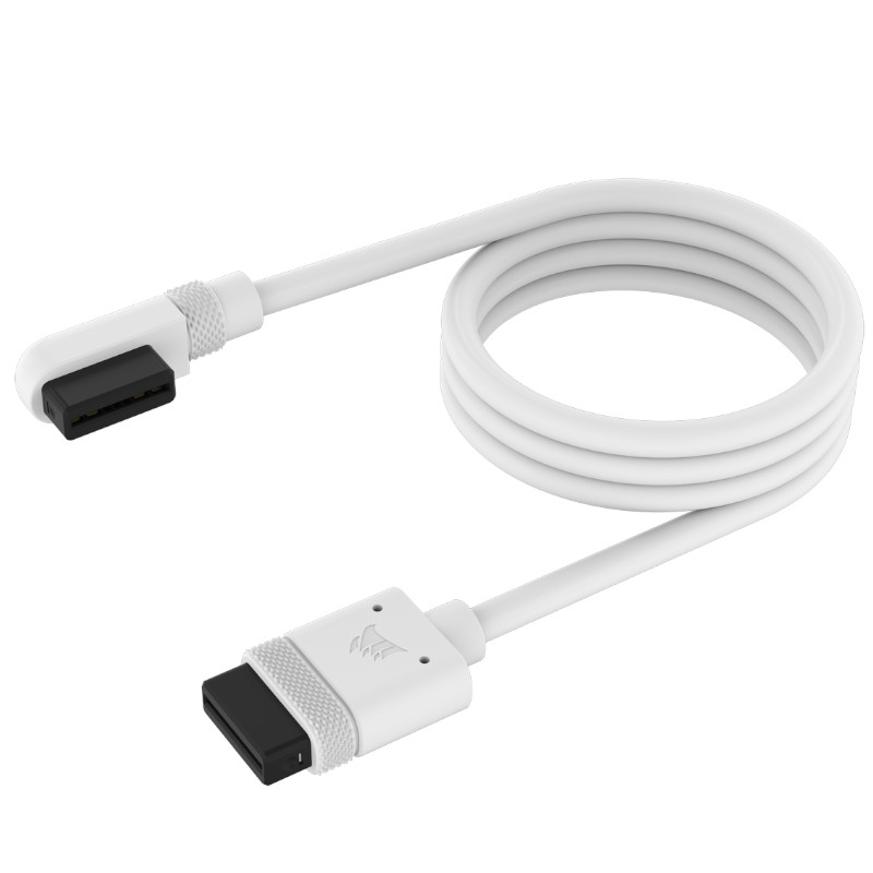  - CORSAIR iCUE LINK Cable, 1x 600mm with Straight/Slim 90° connectors, White
