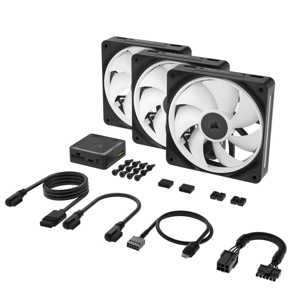 CORSAIR - CORSAIR iCUE LINK LX120 RGB 120mm PWM Black Fan Starter Kit