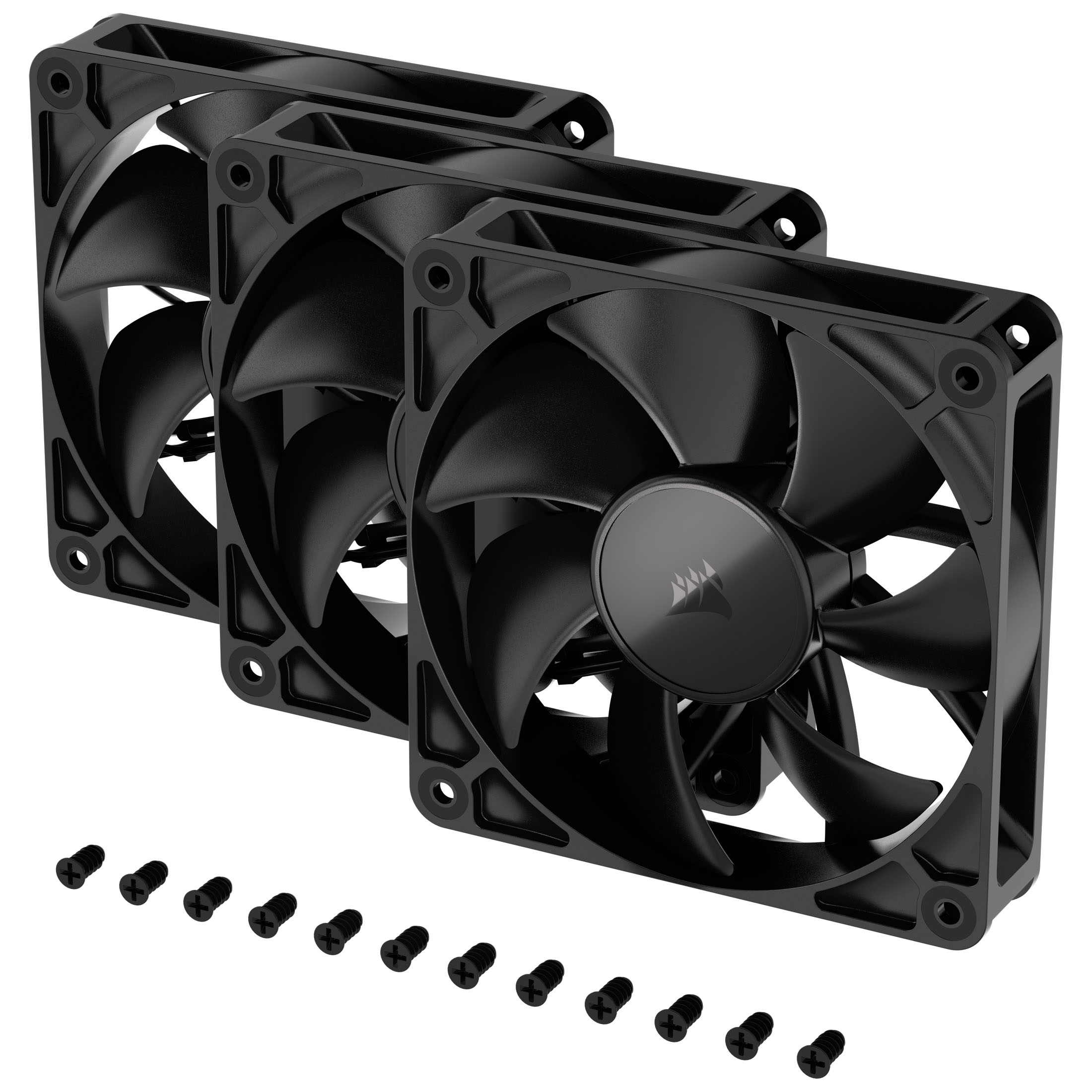 CORSAIR - CORSAIR RS120 120mm PWM Black Triple Fan Pack