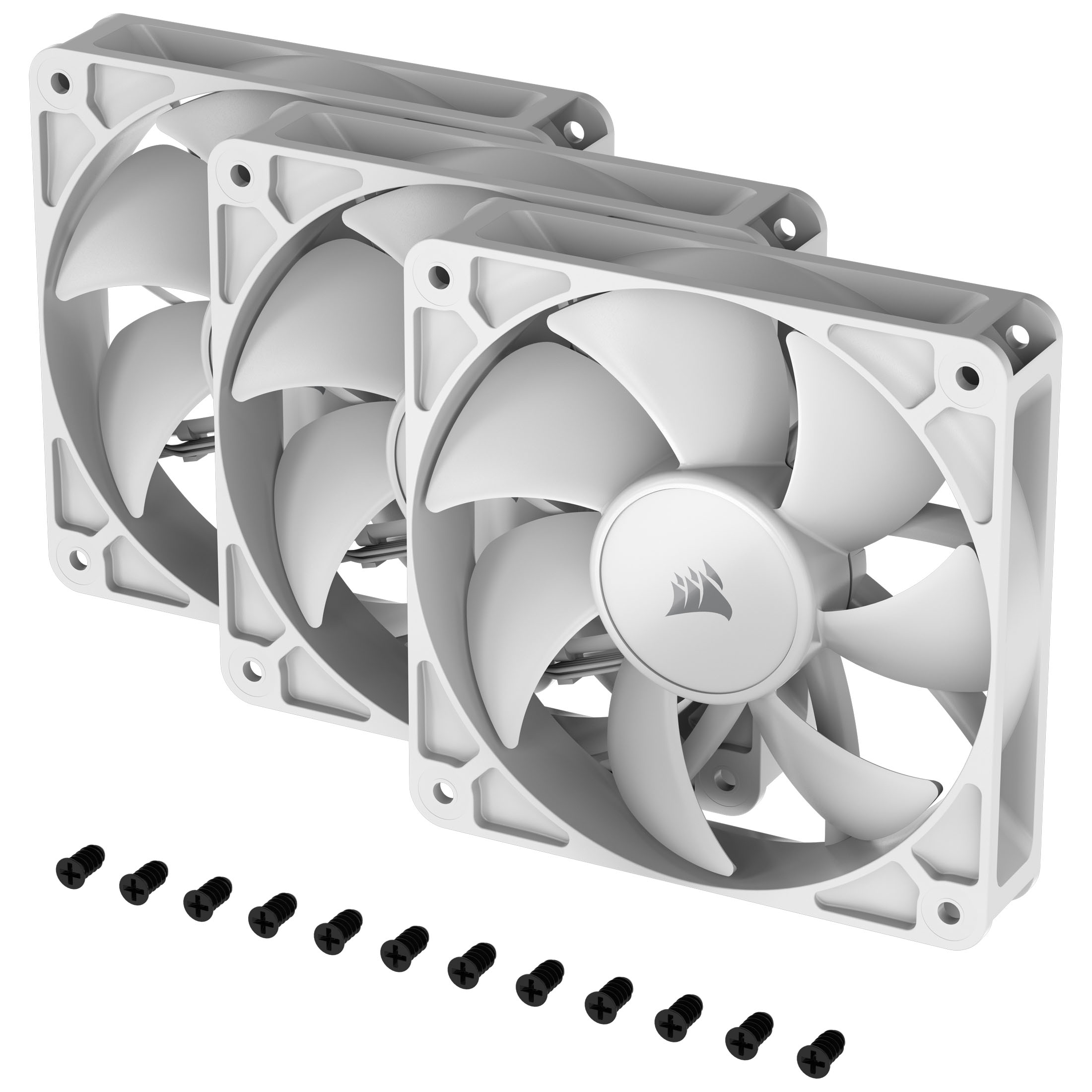 CORSAIR - CORSAIR RS120 120mm PWM White Triple Fan Pack