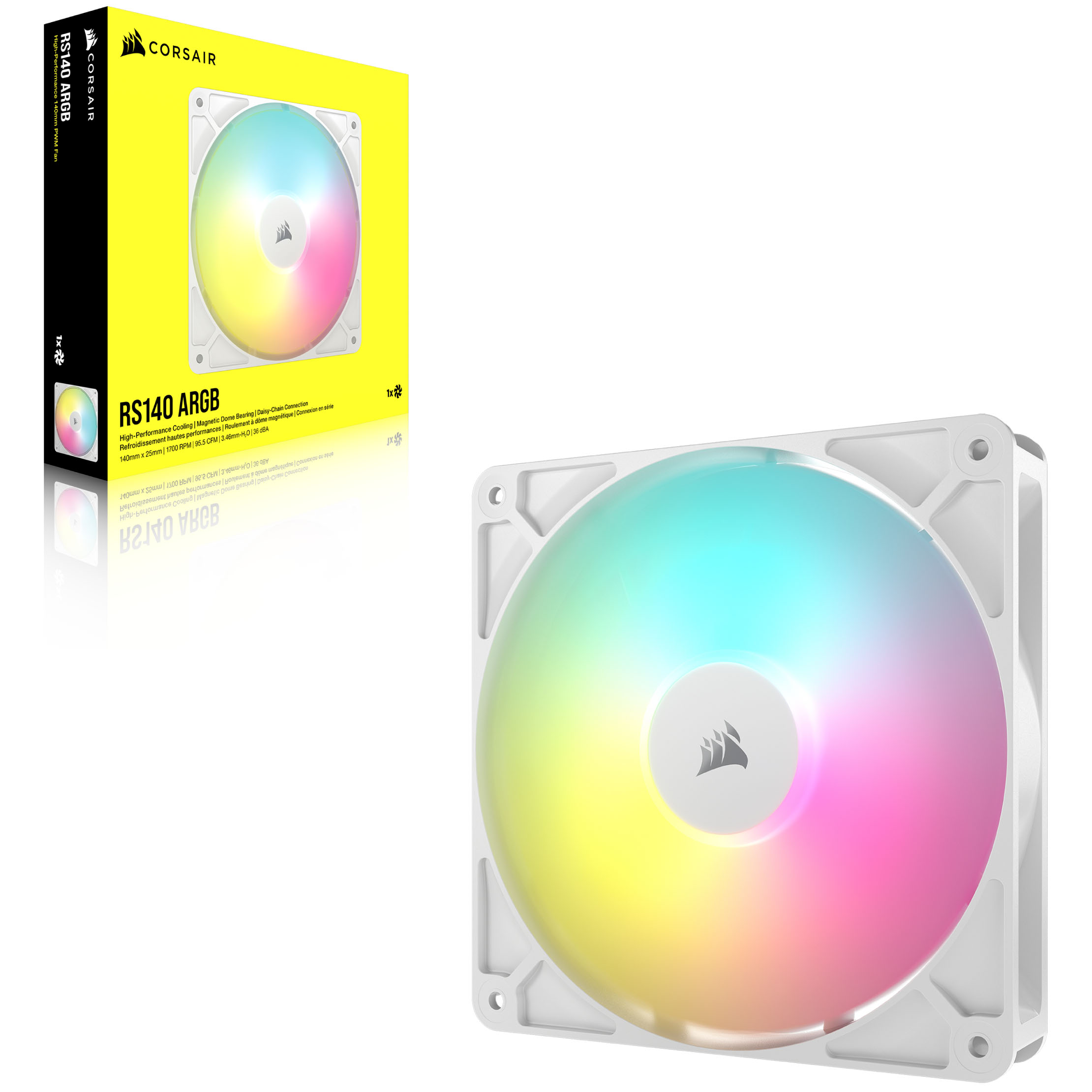 CORSAIR - CORSAIR RS140 ARGB 140mm PWM White Fan