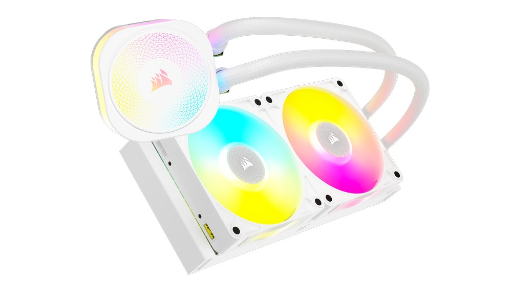 CORSAIR - CORSAIR iCUE LINK TITAN 240 RX RGB White All In CPU Water Cooler - 240mm