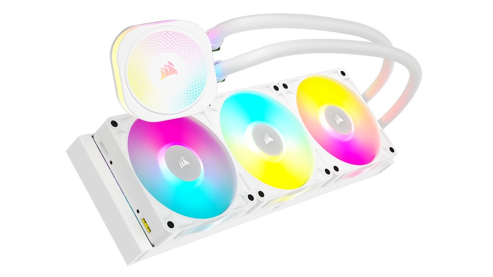 CORSAIR - CORSAIR iCUE LINK TITAN 360 RX RGB White All In CPU Water Cooler - 360mm