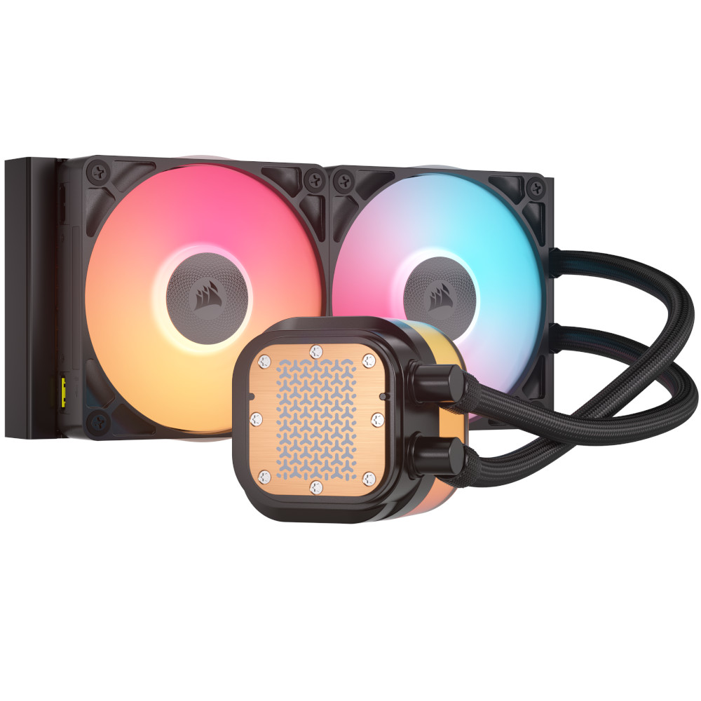 CORSAIR - Corsair iCUE LINK TITAN 240 RX LCD RGB Black All In One CPU Cooler - 240mm