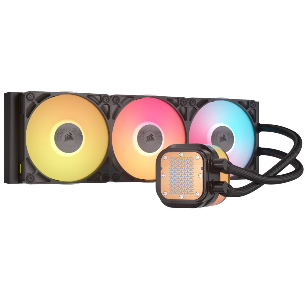 CORSAIR - Corsair iCUE LINK TITAN 360 RX LCD RGB Black All In One CPU Cooler - 360mm